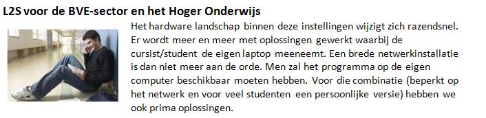 L2S voor BVE en WO